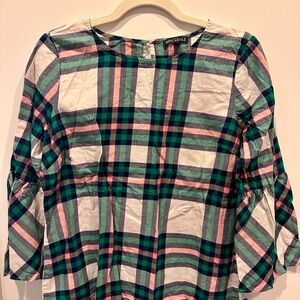 Plaid Long Sleeve Top